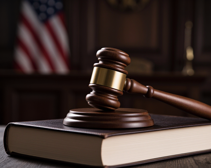 Symbolic US Courtroom Justice