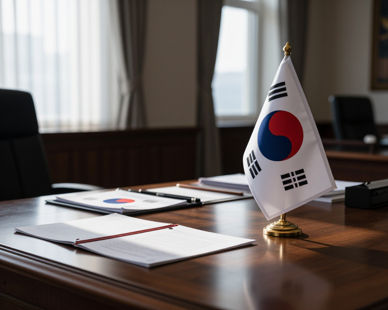 South Korean government office atmosphere