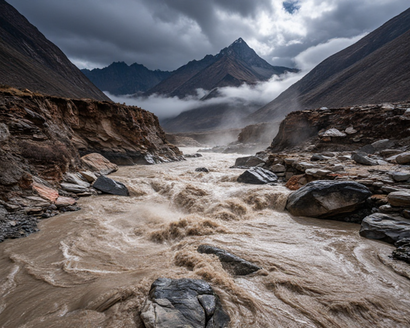Nepal Flood Landscape