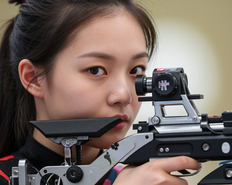 Focus of a Korean Rifle Shooter