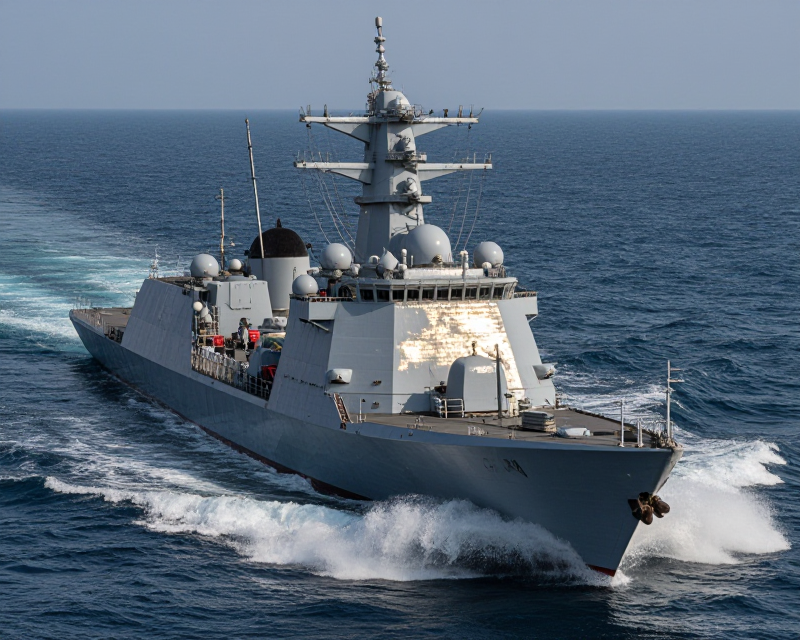 South Korean Navy Destroyer at Sea