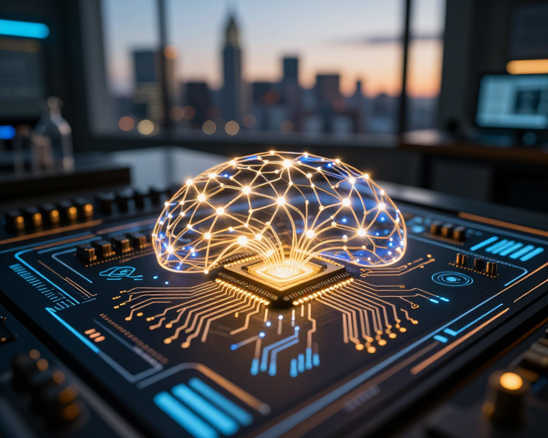 Global AI Tech Cooperation Concept