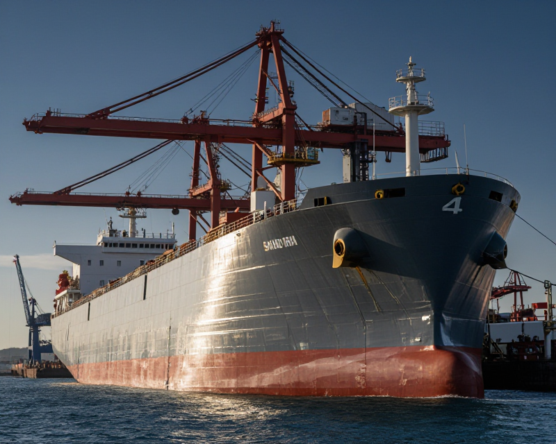 Modern Ammonia Carrier in Shipyard
