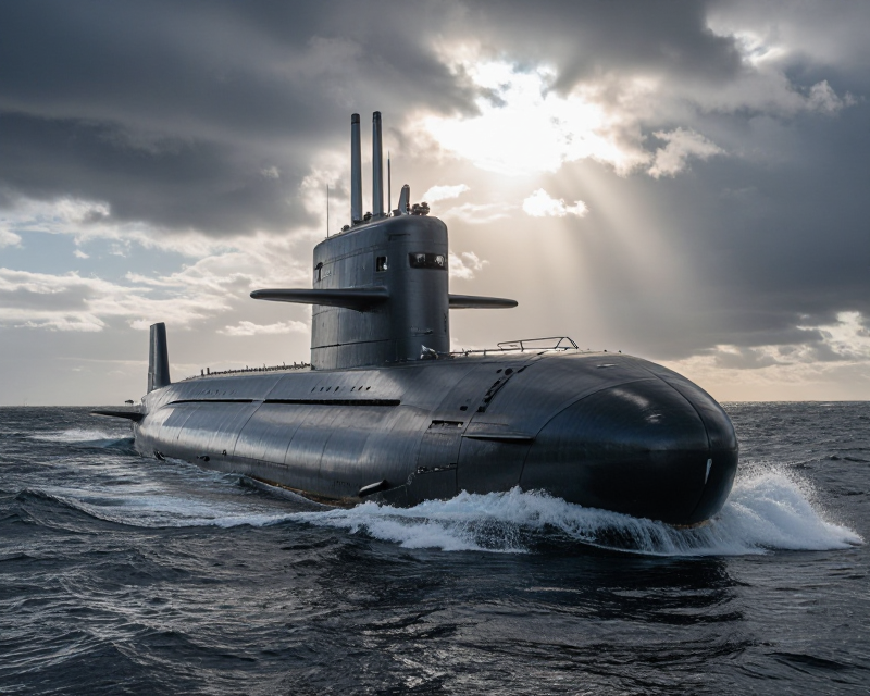 Cinematic Submarine in North Atlantic