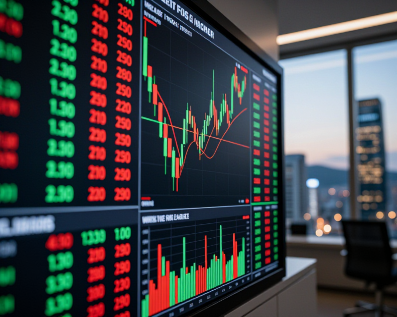 Stock Market Display in Seoul