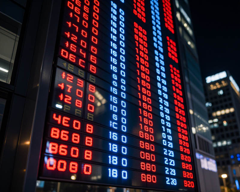 Stock Market Display in Seoul