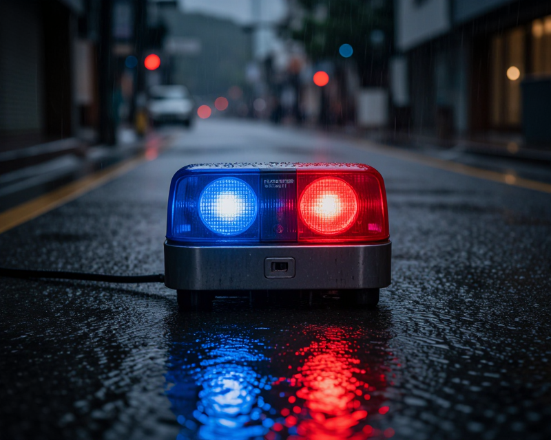 Police Siren Reflection